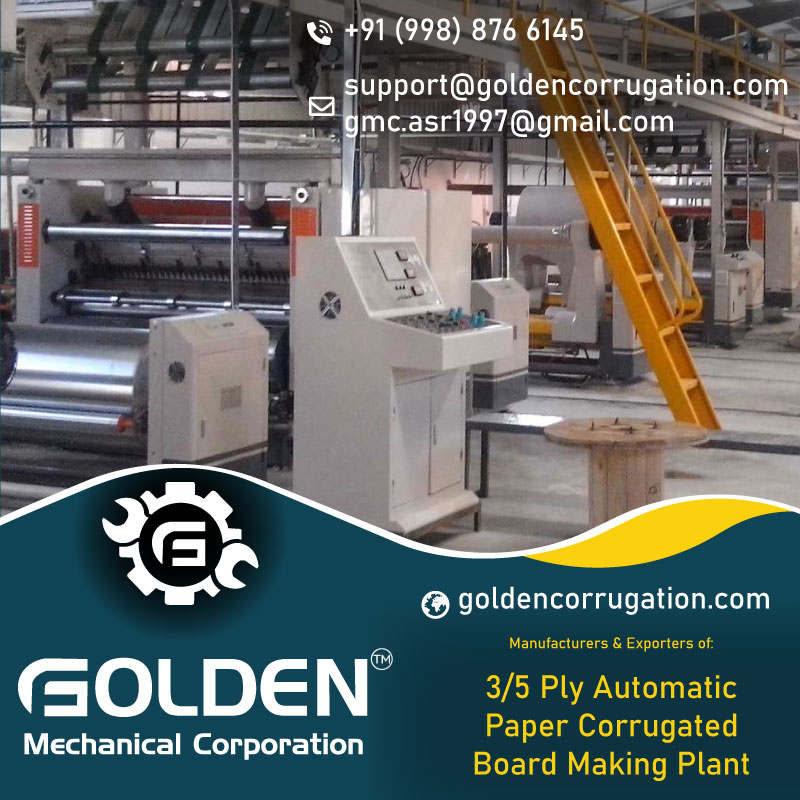 3/5 Ply Automatic Paper Corrugated Board Making Plant Manufacturer Supplier Amritsar India 3/5 Ply Automatic Paper Corrugated Board Making Plant Manufacturer Supplier Amritsar India
